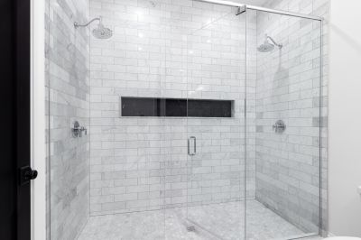 Open Concept Shower with Multiple Heads